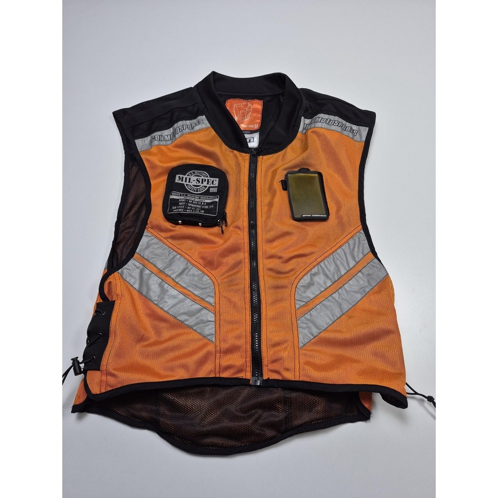 ICON Mil-Spec Mesh Vest Super Size Hi-Vis Motorcycle Reflective Riding Vest